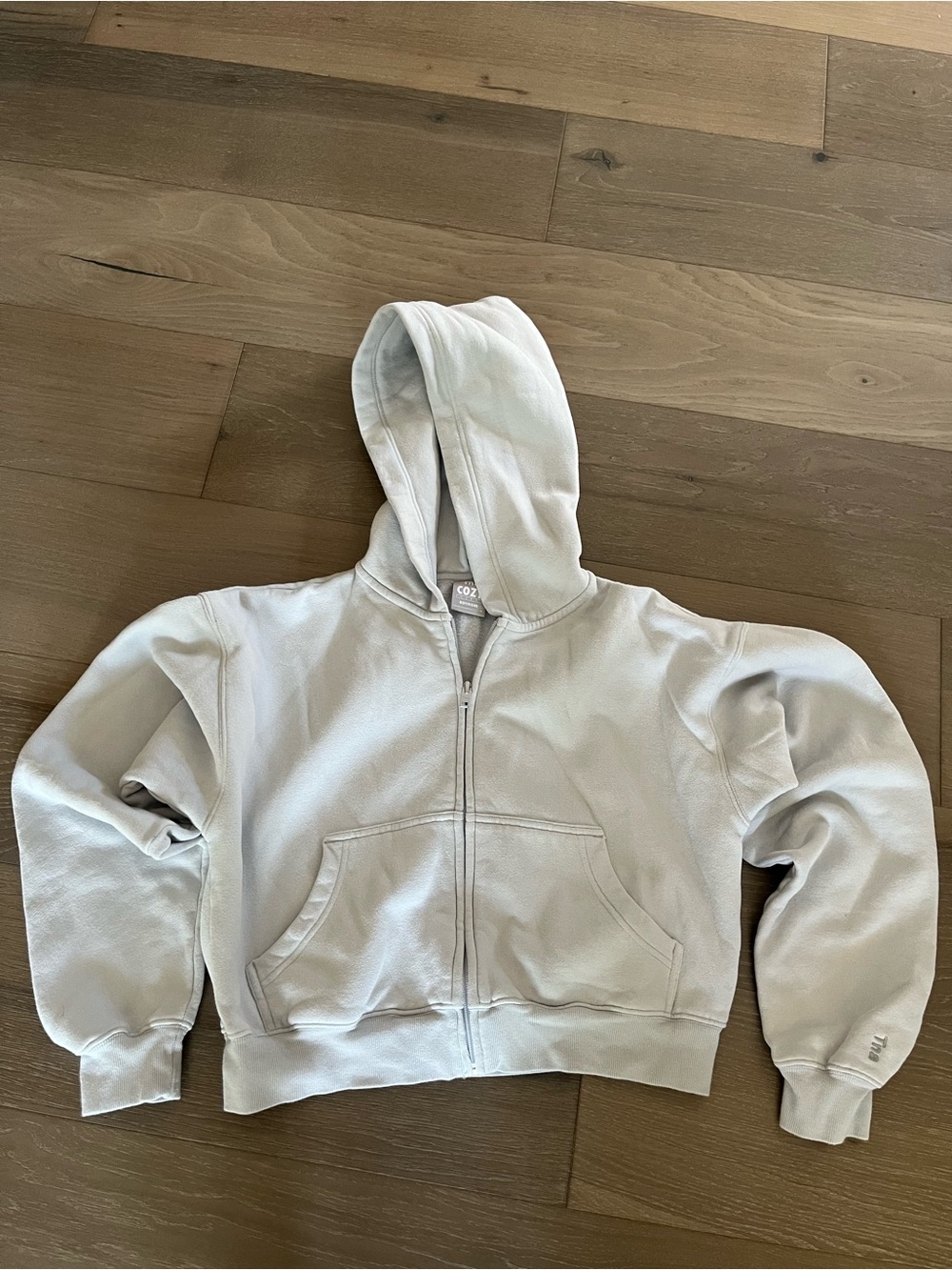 TNA Cropped Hoodie Blue